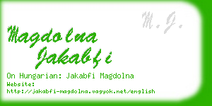 magdolna jakabfi business card